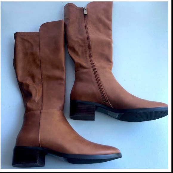 Tetley Cognac Tall Leather Riding Boot 